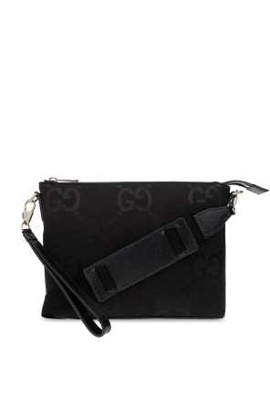 ショルダーバッグ GUCCI FW24 Logo leather shoulder strap (795291AABXM 1000) 815409_AAEEM_1000_004_100_0000